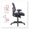 Alera Elusion Series Mid-Back Swivel/Tilt Mesh Chair with 17.9 in. - 21.8 in. Seat Height - Black